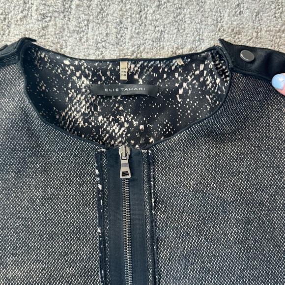 Elie Tahari Dina Tweed Military Jacket - Picture 11 of 11